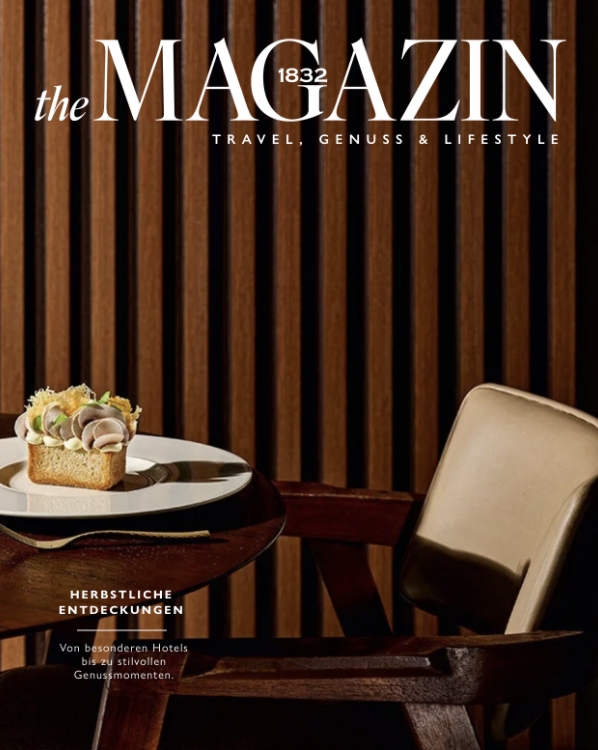 Cover des 1832 MAGAZINS #1/26 mit Themen rund um Travel, Genuss und Lifestyle